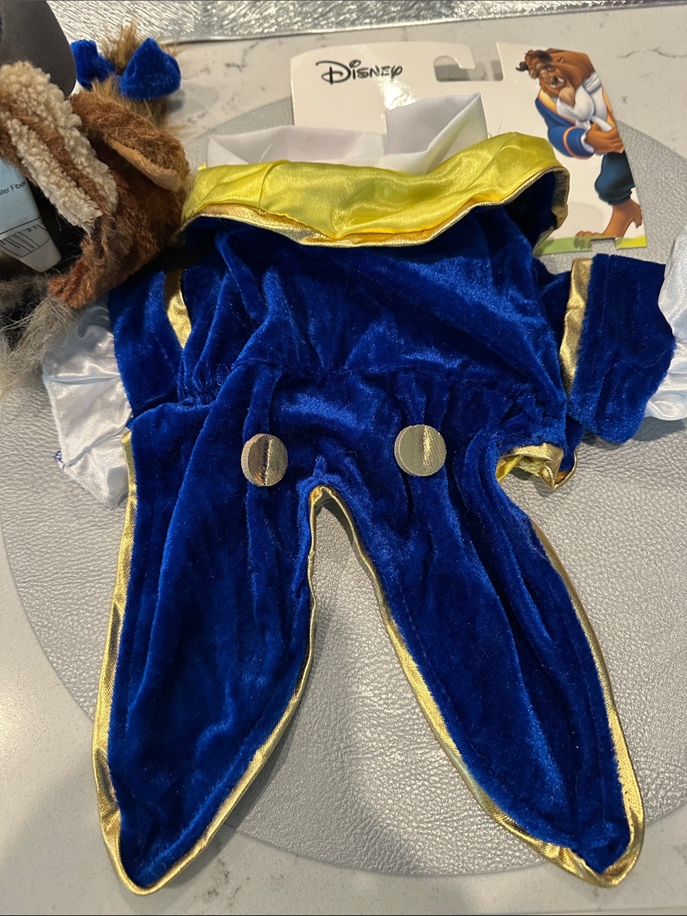 Disney Beauty and the Beast Blue & Gold Beast Costume for Dog - Picture 3 of 3